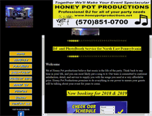 Tablet Screenshot of honeypotproductions.net
